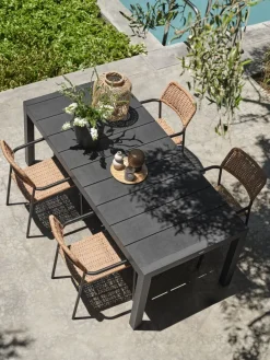 Sale TYDALMesa de jardín TYDAL A95xL208/272 negro Mesas De Jardín