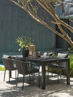Sale TYDALMesa de jardín TYDAL A95xL208/272 negro Mesas De Jardín