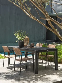 Sale TYDALMesa de jardín TYDAL A95xL208/272 negro Mesas De Jardín