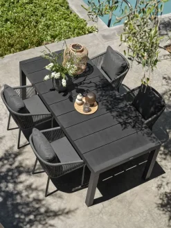 Sale TYDALMesa de jardín TYDAL A95xL208/272 negro Mesas De Jardín