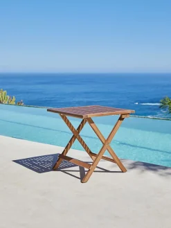 UBJERGMesa auxiliar UBJERG A46xL46xA46 madera dura Mesas De Jardín|Muebles De Jardín