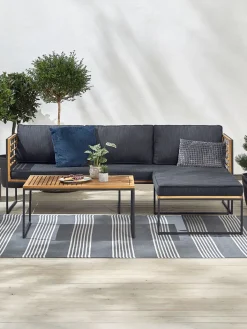 Sale UGILTSofá de exterior UGILT con chaise longue 3 plazas madera Muebles De Jardín