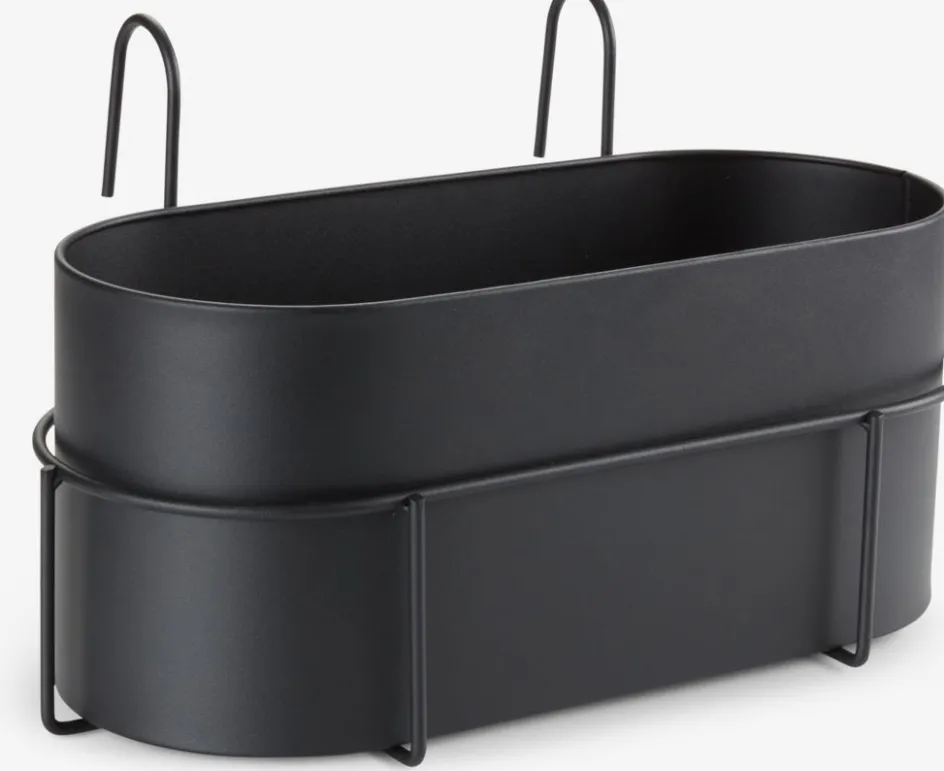 Discount UGLEJardinera balcón UGLE A23xL37xA22 negro Maceteros