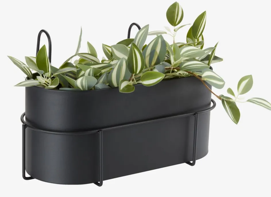 Discount UGLEJardinera balcón UGLE A23xL37xA22 negro Maceteros