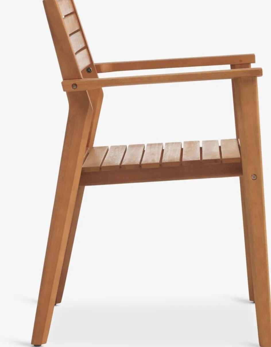 Hot ULBJERG + HAMRAMesa ULBJERG L214/297 + 4 sillas HAMRA madera dura Conjuntos Mesa Y Sillas De Jardín