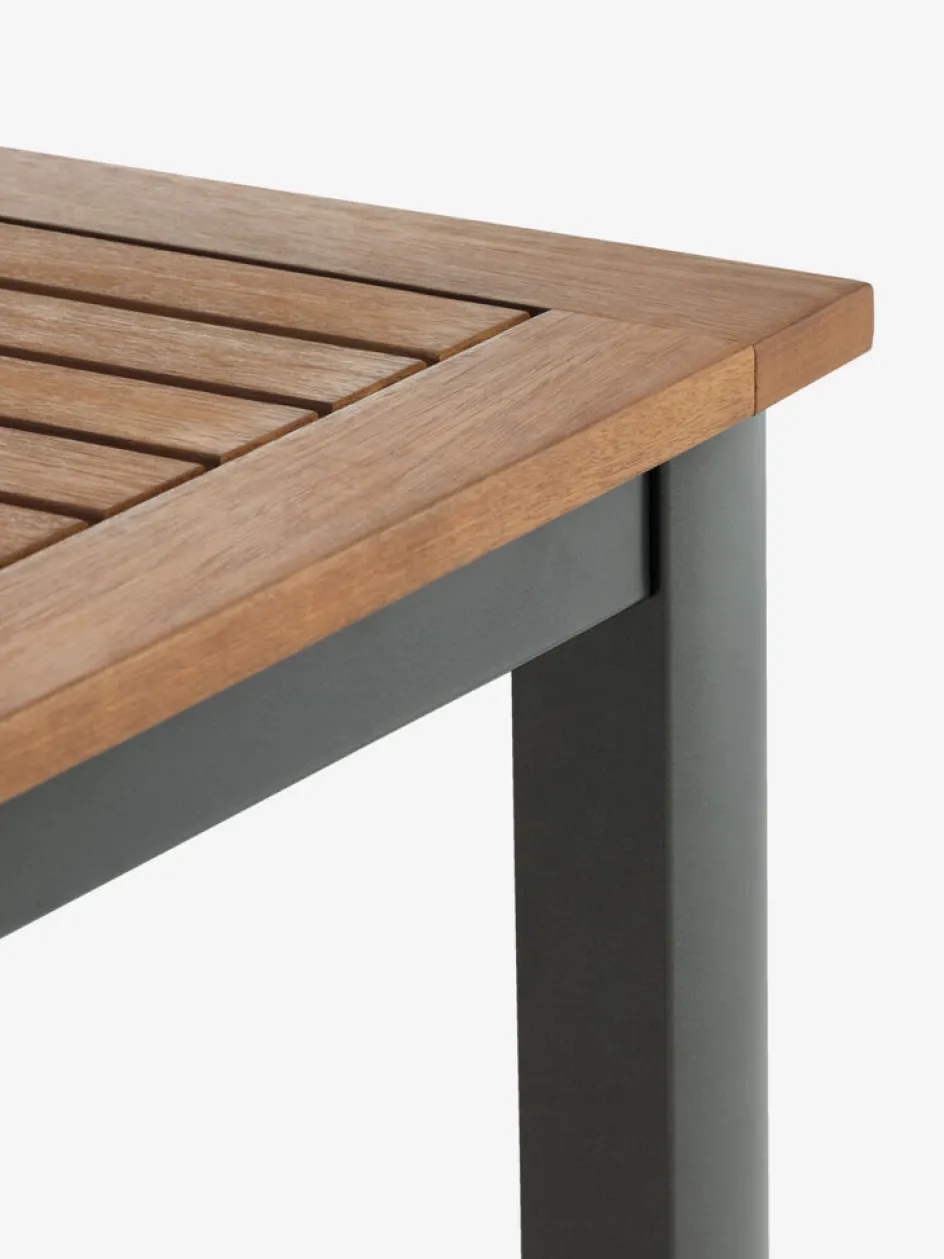 Hot ULBJERG + HAMRAMesa ULBJERG L214/297 + 4 sillas HAMRA madera dura Conjuntos Mesa Y Sillas De Jardín