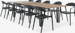 Discount ULBJERG + NANNESTADMesa ULBJERG L214/297 madera dura + 4 sillas NANNESTAD Conjuntos Mesa Y Sillas De Jardín