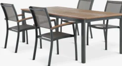 Online ULBJERG + SIRDALMesa ULBJERG L214/297 madera dura + 4 sillas SIRDAL gris Conjuntos Mesa Y Sillas De Jardín
