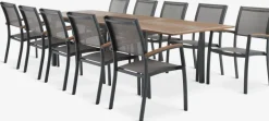 Online ULBJERG + SIRDALMesa ULBJERG L214/297 madera dura + 4 sillas SIRDAL gris Conjuntos Mesa Y Sillas De Jardín