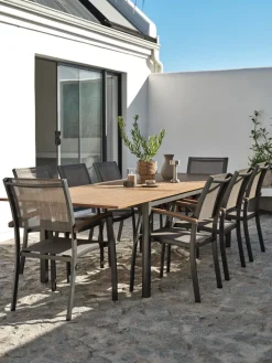 Online ULBJERG + SIRDALMesa ULBJERG L214/297 madera dura + 4 sillas SIRDAL gris Conjuntos Mesa Y Sillas De Jardín