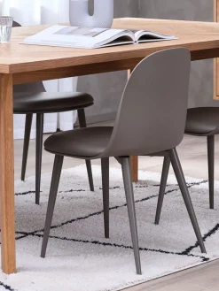 Online ULDALSilla de comedor ULDAL polipiel marrón Sillas De Comedor