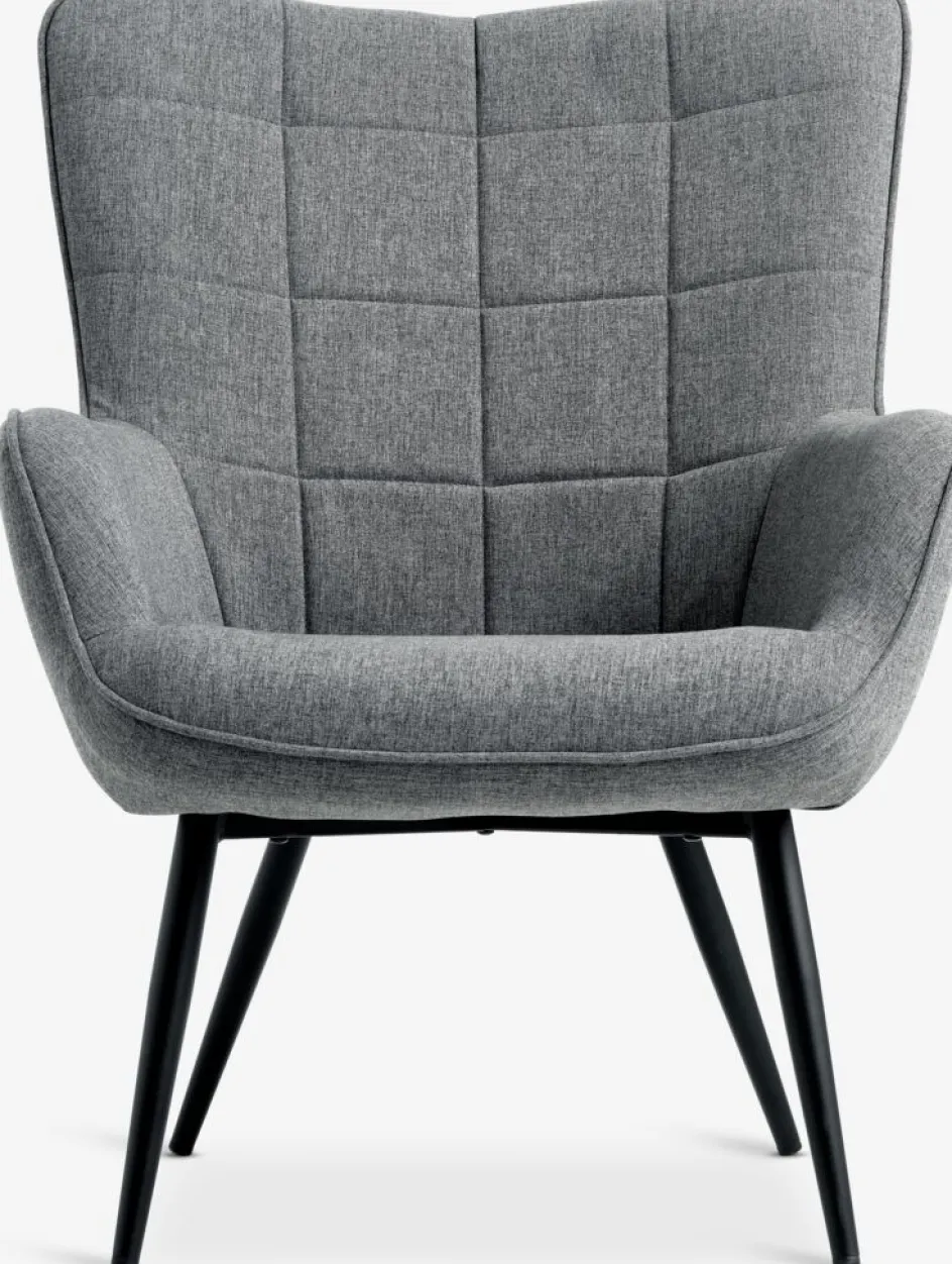 Discount ULDUMSillón ULDUM tela gris/negro Sillones