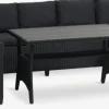 Sale ULLEHUSEConjunto muebles jardín ULLEHUSE 9 plazas almacenaje negro Conjuntos Mesa Y Sillas De Jardín|Muebles De Jardín