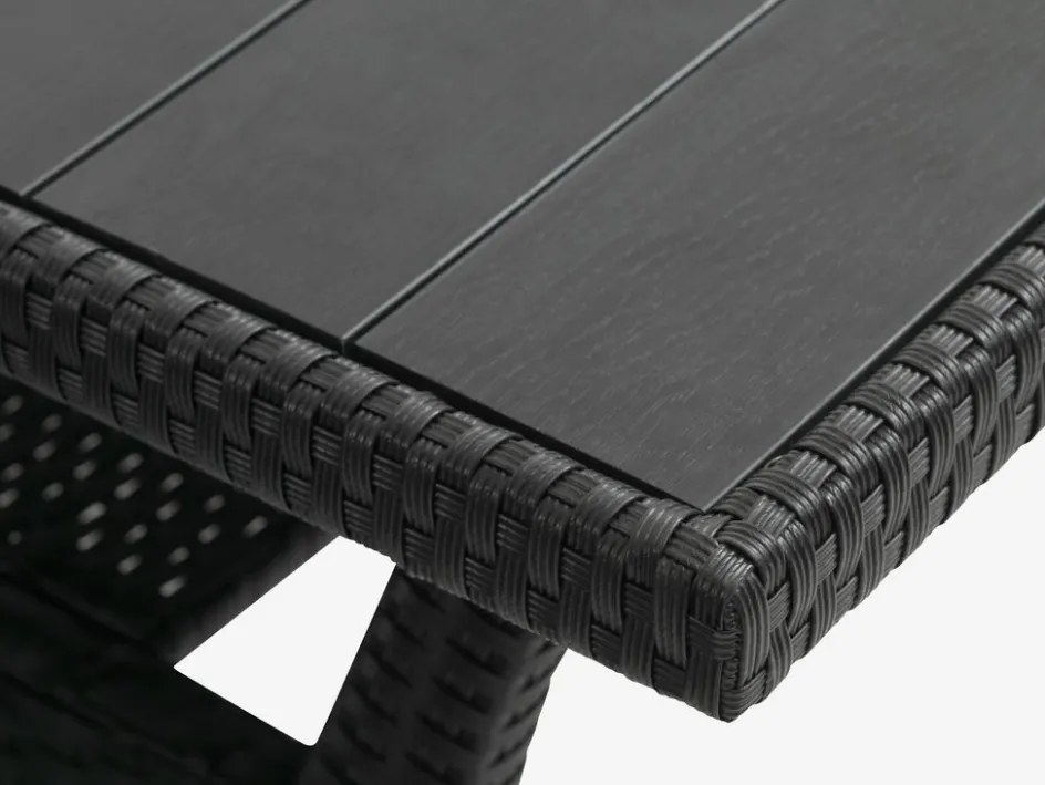 Sale ULLEHUSEConjunto muebles jardín ULLEHUSE 9 plazas almacenaje negro Conjuntos Mesa Y Sillas De Jardín|Muebles De Jardín
