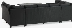 Sale ULLEHUSEConjunto muebles jardín ULLEHUSE 9 plazas almacenaje negro Conjuntos Mesa Y Sillas De Jardín|Muebles De Jardín
