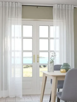 Clearance UNNENCortina UNNEN 1x140x300 aspecto lino Cortinas Traslúcidas
