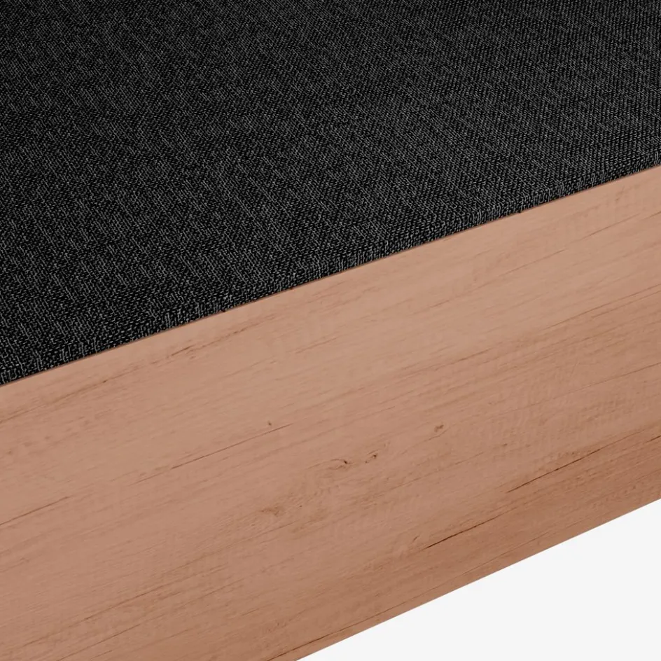 Hot URUNDAGOLDCanapé 135x190cm URUNDA GA55 negro Camas Con Almacenaje|90 X 190 Cm