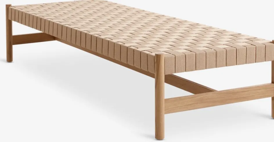 Best VADEHAVETDiván cama VADEHAVET 189x67 tela natural/roble Divanes Cama