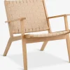 Clearance VADEHAVETSilla VADEHAVET tela natural/roble Sillones