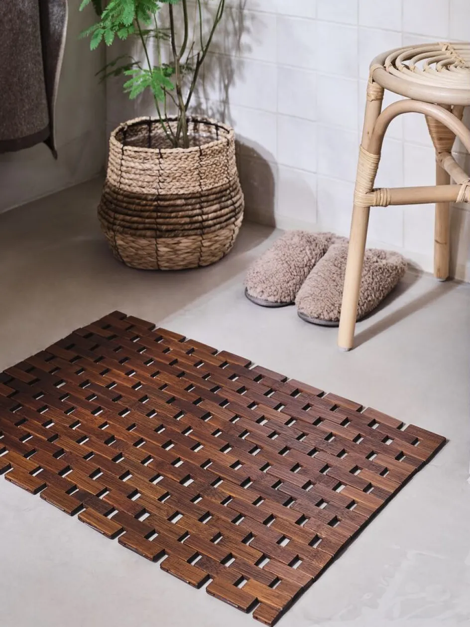 Discount VALSKOGGOLDAlfombrilla de baño VALSKOG 40x60 marrón Alfombras De Baño