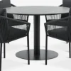 New VAMDRUP + GILJAMesa VAMDRUP Ø120 + 4 sillas GILJA gris Conjuntos Mesa Y Sillas De Jardín