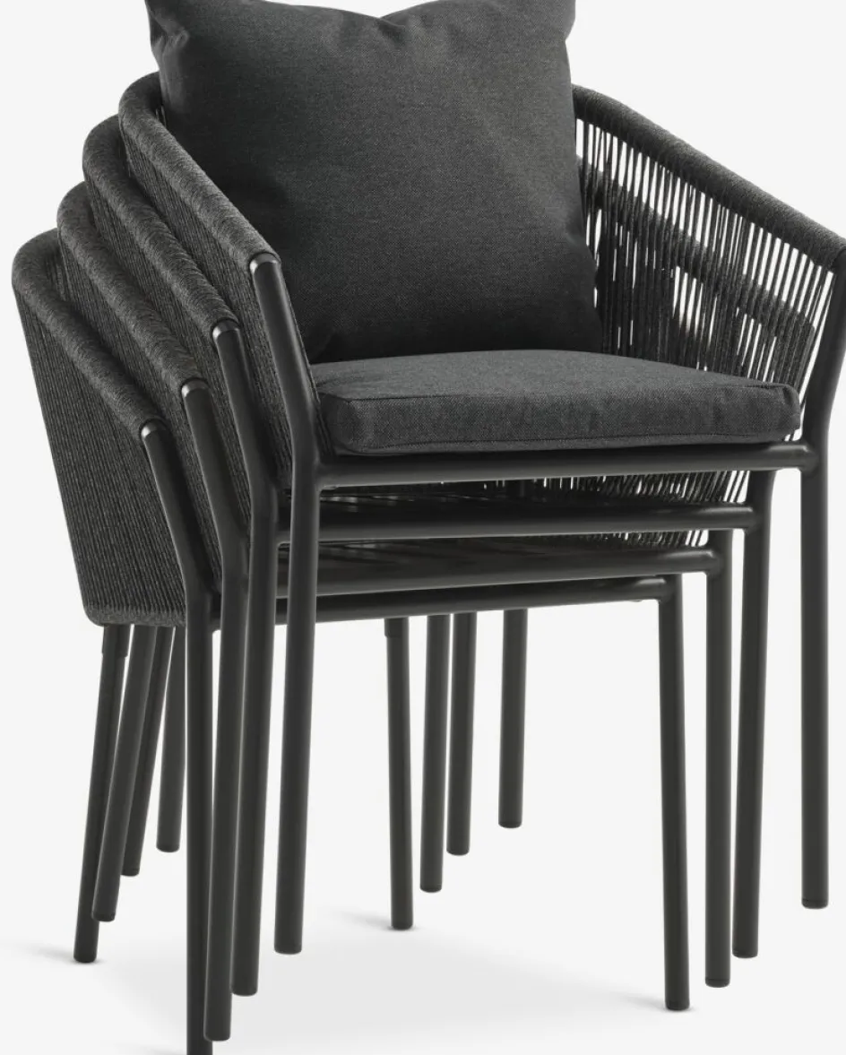 VAMDRUP + GILJAMesa VAMDRUP Ø70 + 2 sillas GILJA gris Conjuntos Mesa Y Sillas De Jardín