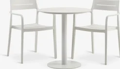 Outlet VAMDRUP + INGSTRUPMesa VAMDRUP Ø70 + 2 sillas INGSTRUP beis Conjuntos Mesa Y Sillas De Jardín