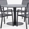 Sale VAMDRUP + STRANDBYMesa VAMDRUP Ø120 + 4 sillas STRANDBY gris Conjuntos Mesa Y Sillas De Jardín