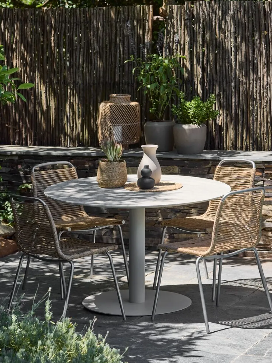 VAMDRUPMesa de jardín VAMDRUP Ø120 beis Mesas De Jardín