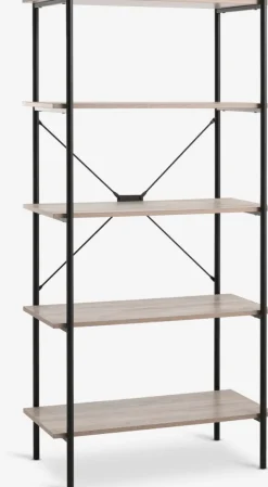 New VANDBORGEstantería VANDBORG 5 estantes roble claro/negro Estanterias Y Librerías|Estanterias Y Librerías