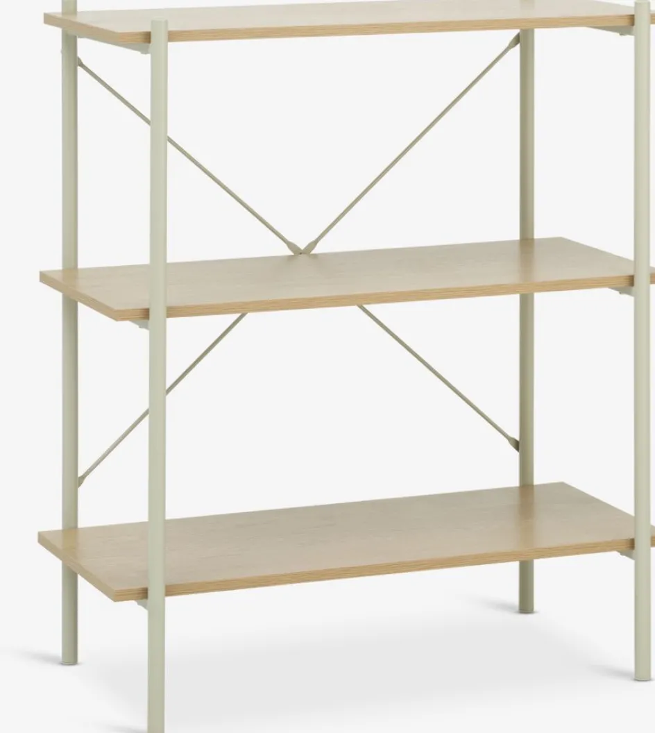 Best VANDBORGEstantería VANDBORG 3 estantes color roble/beis Estanterias Y Librerías|Estanterias Y Librerías