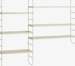 VANDRUPEstante de pared VANDRUP 6 estantes regulables beis Baldas|Baldas