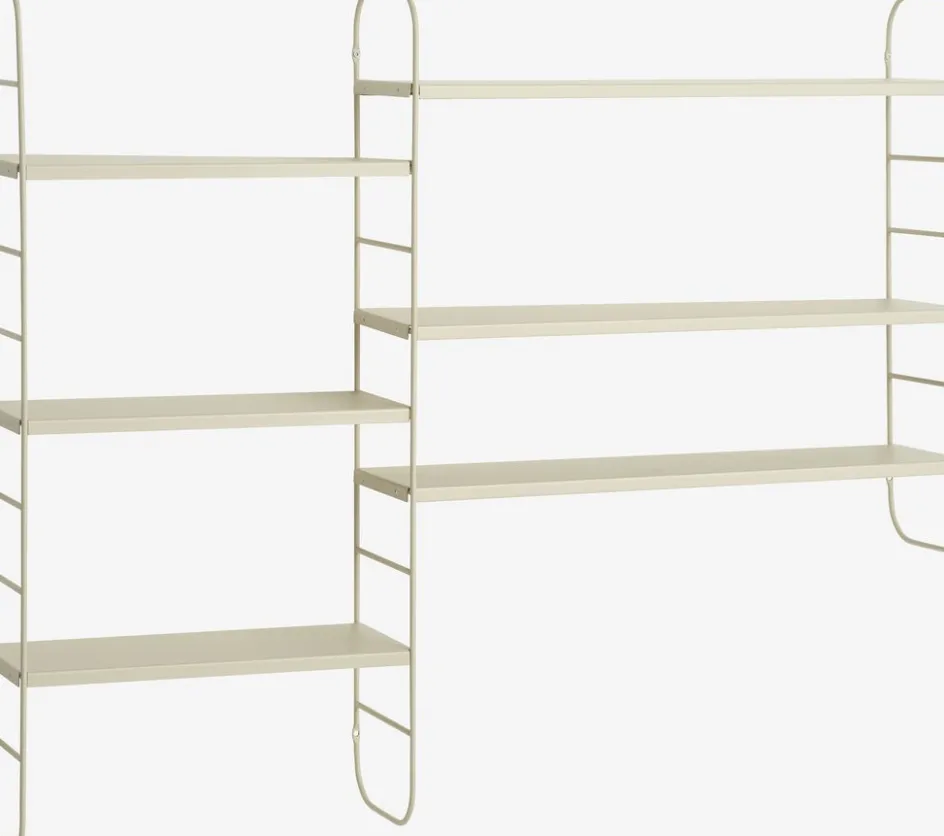 VANDRUPEstante de pared VANDRUP 6 estantes regulables beis Baldas|Baldas
