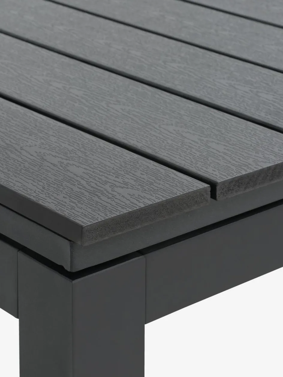 VATTRUP + MYSENMesa VATTRUP L172/276 negro + 4 sillas MYSEN gris Conjuntos Mesa Y Sillas De Jardín