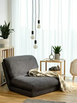 Discount VEGGERSillón cama VEGGER tela gris Niños Articulos Para Niños