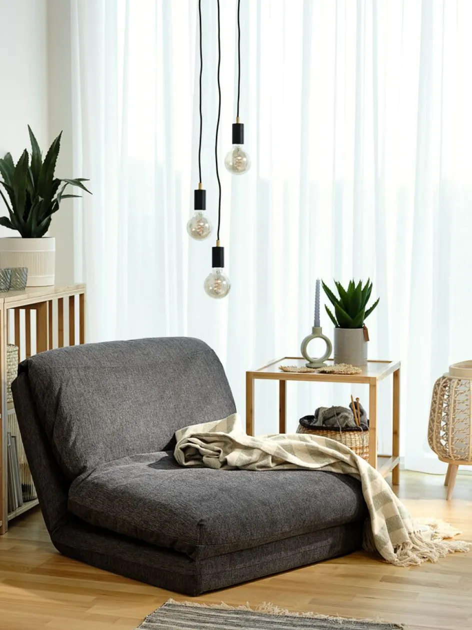 Discount VEGGERSillón cama VEGGER tela gris Niños Articulos Para Niños