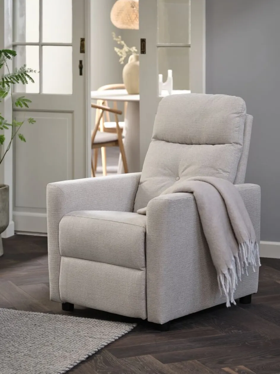 Hot VEJLBYSillón reclinable VEJLBY tela arena claro Sillones