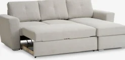 Online VEJLBYSofá cama chaise longue VEJLBY tela arena claro Sofás Cama|Sofás Cama