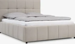 Sale VEMMELEVEstructura de cama VEMMELEV con almacenaje 135x190 tela beis Estructuras De Cama|90 X 190 Cm