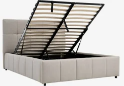Sale VEMMELEVEstructura de cama VEMMELEV con almacenaje 135x190 tela beis Estructuras De Cama|90 X 190 Cm