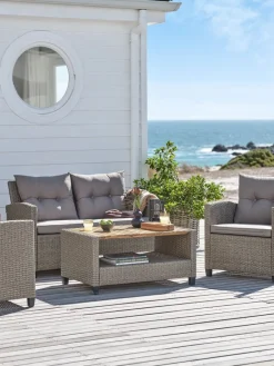 Clearance VENConjunto muebles jardín VEN 4 plazas Conjuntos Mesa Y Sillas De Jardín|Muebles De Jardín