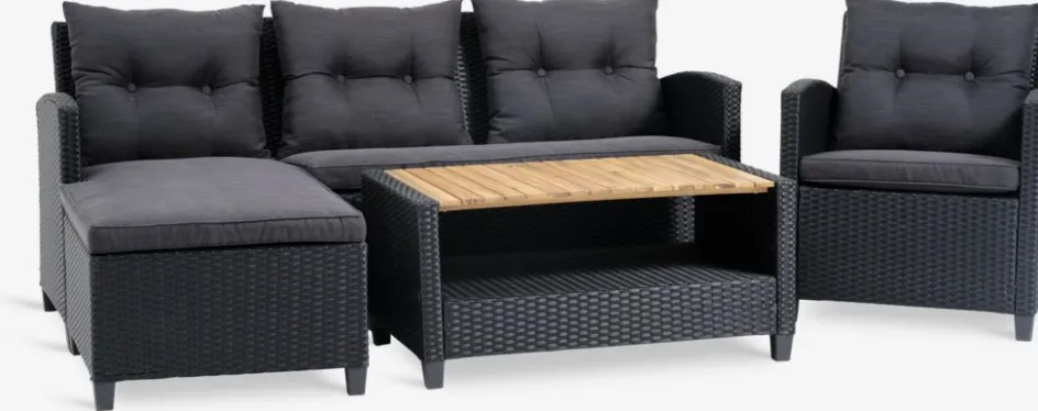 Sale VENConjunto muebles jardín VEN 4 plazas con chaise longue Conjuntos Mesa Y Sillas De Jardín|Muebles De Jardín