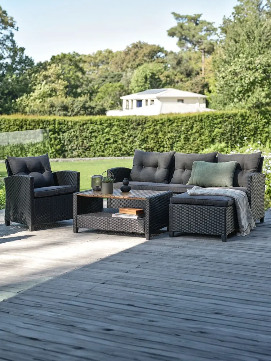 Sale VENConjunto muebles jardín VEN 4 plazas con chaise longue Conjuntos Mesa Y Sillas De Jardín|Muebles De Jardín