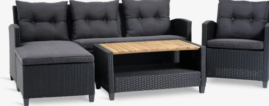 Sale VENConjunto muebles jardín VEN 4 plazas con chaise longue Conjuntos Mesa Y Sillas De Jardín|Muebles De Jardín