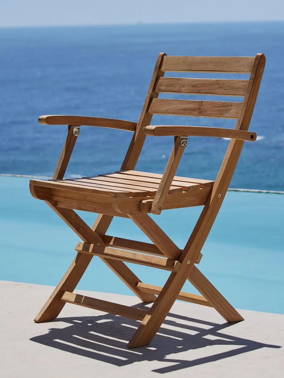 Discount VESTERHAVETSilla plegable VESTERHAVET teca Sillas De Jardín