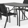New VIERLI + GLOMFJORDMesa VIERLI L149 + 4 sillas GLOMFJORD negro Conjuntos Mesa Y Sillas De Jardín