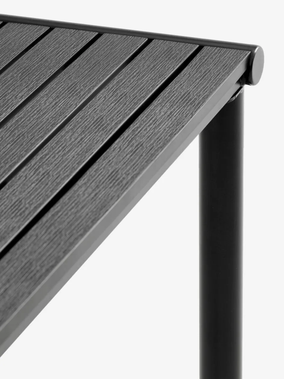 New VIERLI + GLOMFJORDMesa VIERLI L149 + 4 sillas GLOMFJORD negro Conjuntos Mesa Y Sillas De Jardín