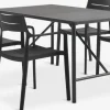 Discount VIERLI + INGSTRUPMesa VIERLI L149 + 4 sillas INGSTRUP negro Conjuntos Mesa Y Sillas De Jardín