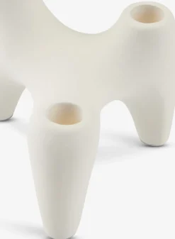 Outlet VIGNIRCandelabro VIGNIR A13xL16xA15cm blanco crudo Portavelas