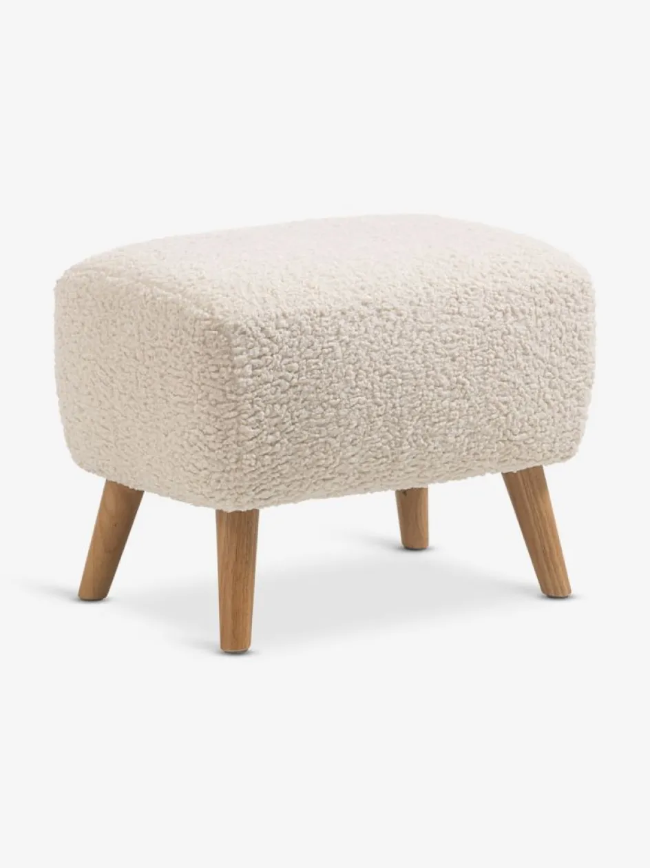 Hot VILDSUNDPuf VILDSUND 52x41 felpa blanco crudo/roble natural Pufs|Pufs